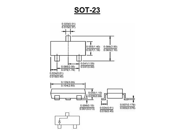 三极管SOT-23封装尺寸图文