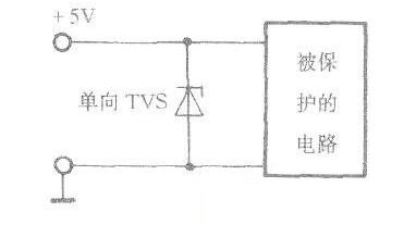 利用瞬态二极管作保护的电路