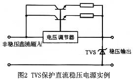 TVS瞬变二极管保护直流稳压电源实例